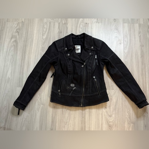 Harley-Davidson Women’s Specter Coated Denim Riding Jacket Coat – Size M - Picture 3 of 9
